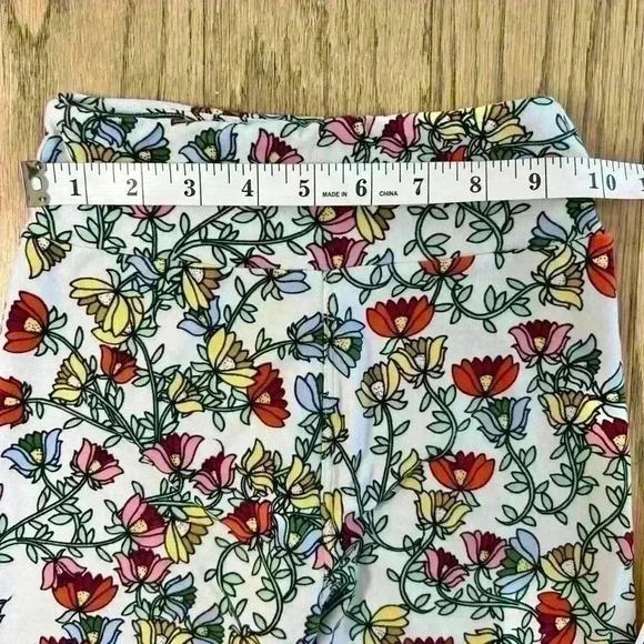Lularoe Tween Vibrant Floral Leggings Size Tween - Picture 8 of 11